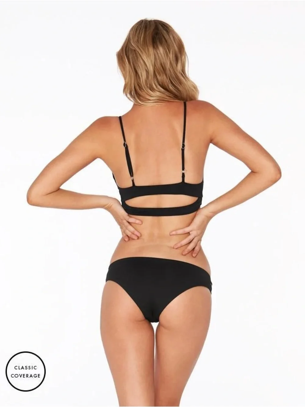 l*space Black Bikini with Olive Straps